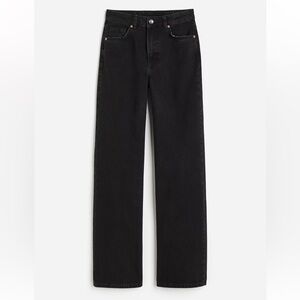 H&M Black High Rise Wide Leg Jeans